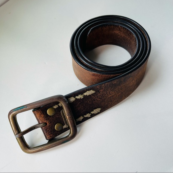 American Eagle Outfitters Other - American Eagle Distressed Dark Brown Leather Belt